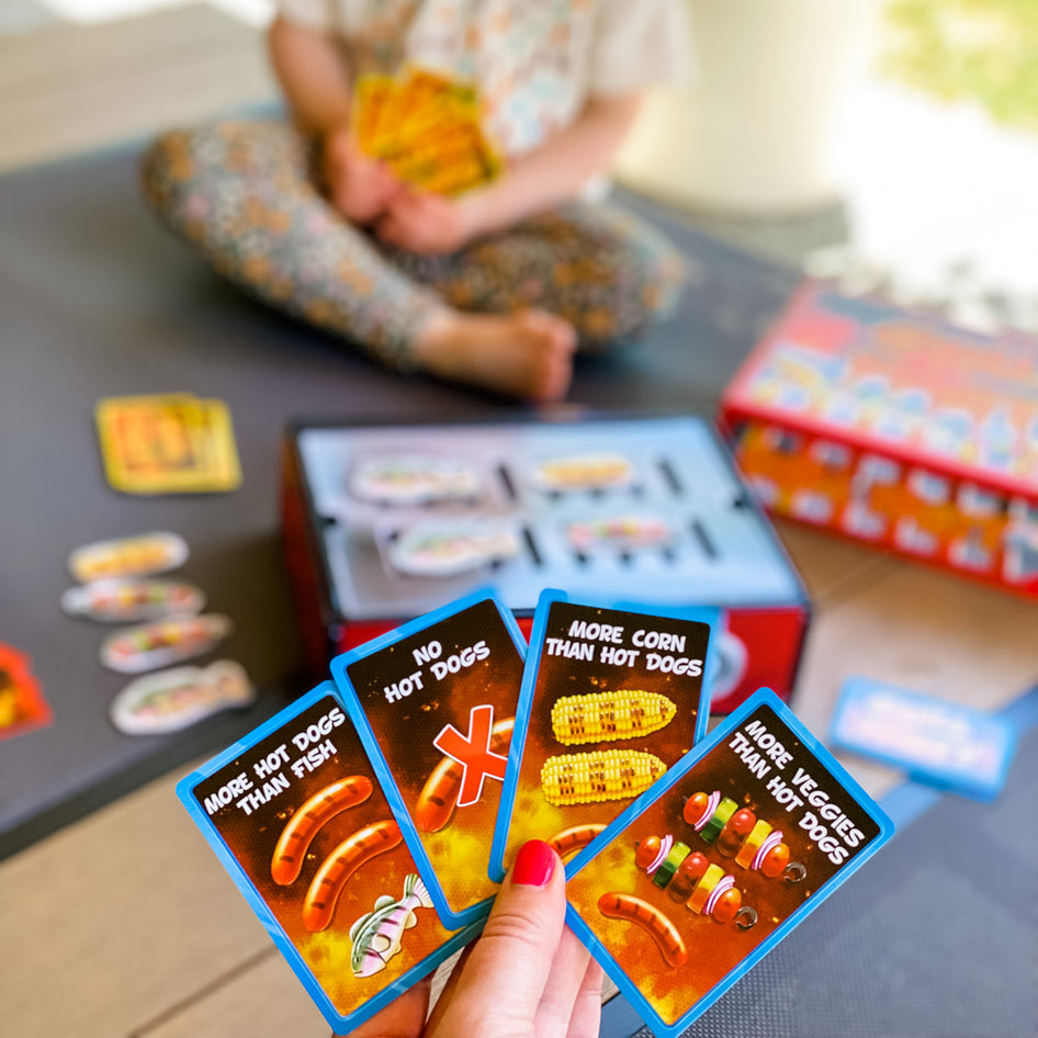 Grill Party by SimplyFun is a fun math and STEM game that helps teach algebra concepts for ages 8 and up