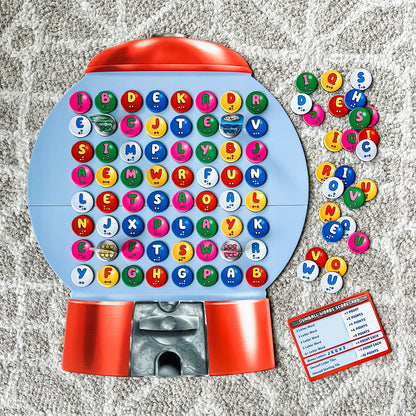 Gumball Words by SimplyFun is a fun letter game focusing on spelling and vocabulary for ages 8 and up.