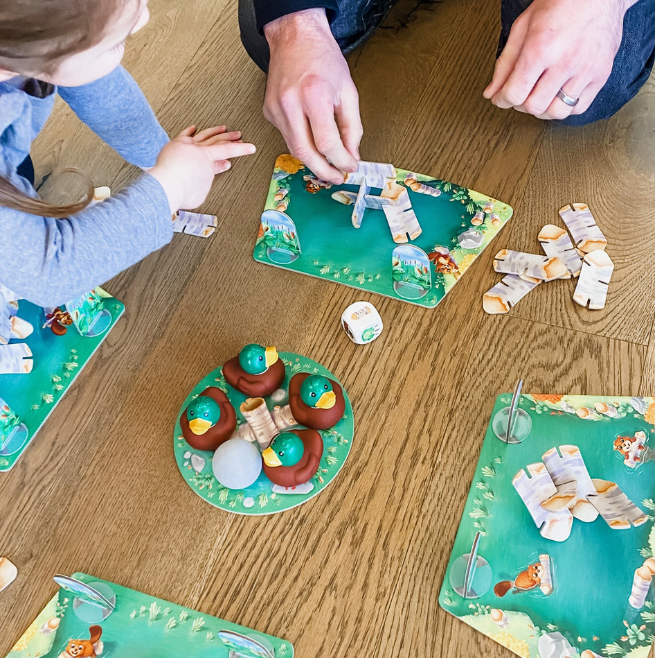 Hazel's Helpers by SimplyFun is a fun game focusing on fine motor skills and decision making for ages 4 and up.