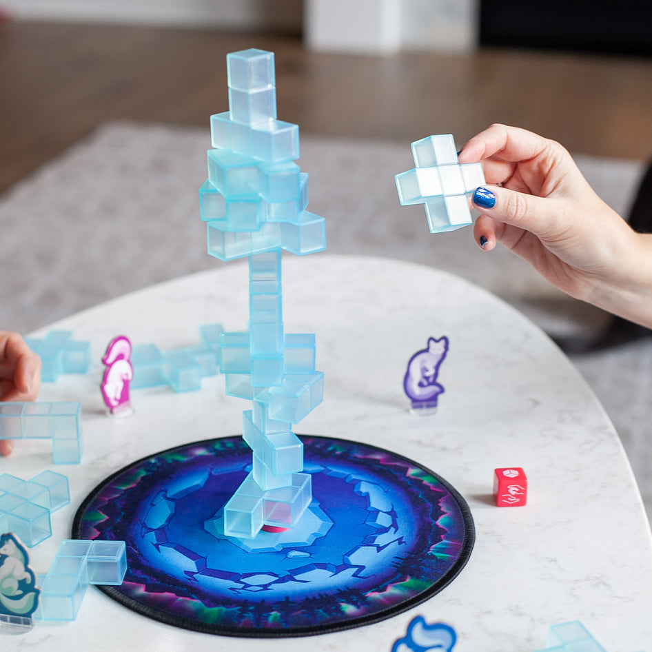 Ice Tumble by SimplyFun is a fun spatial reasoning and block stacking game focusing on fine motor skills for ages 7 and up.