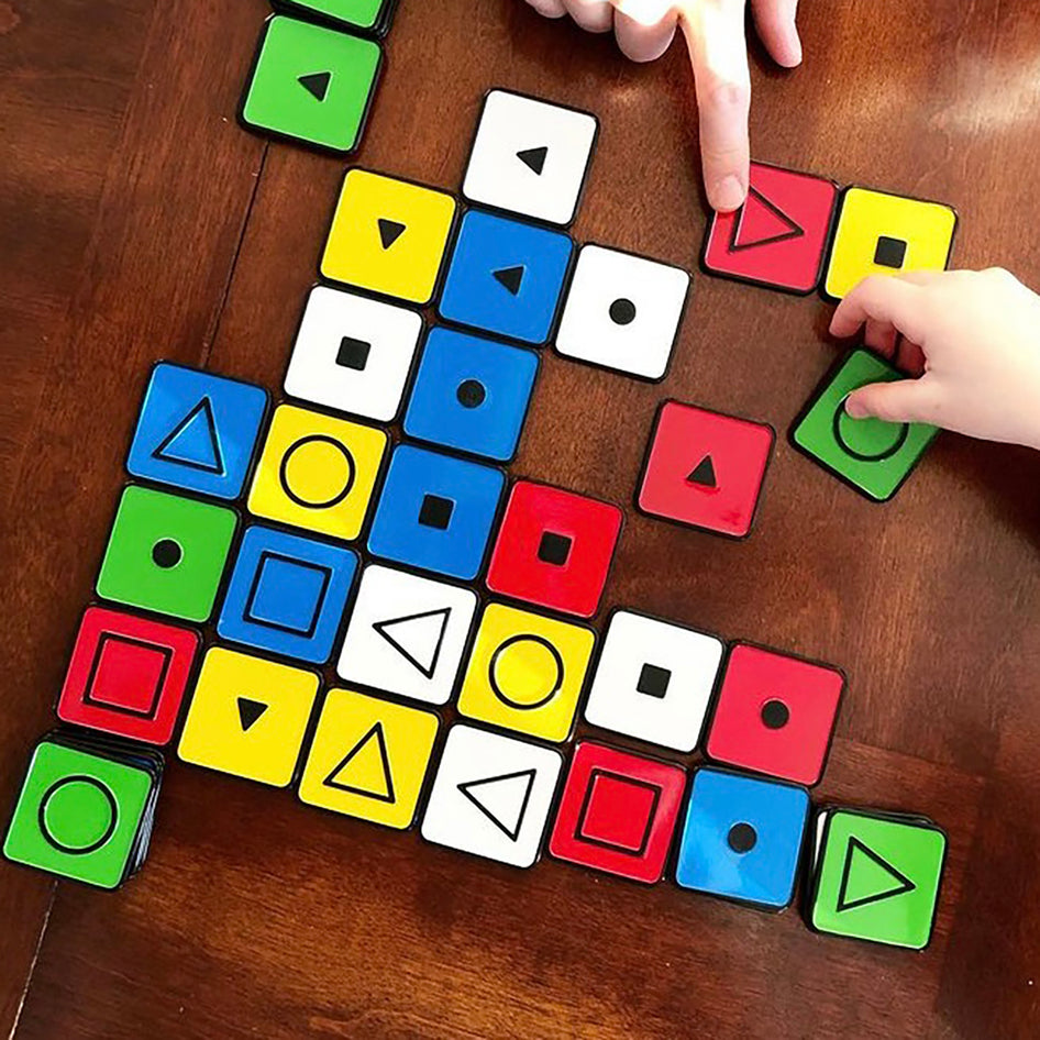 Katachi by SimplyFun is a matching game focusing on spatial reasoning and planning for ages 8 and up.