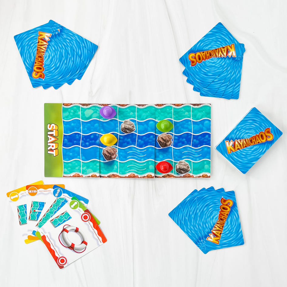 Kayak Chaos by SimplyFun is a planning and predicting game for ages 8 and up.