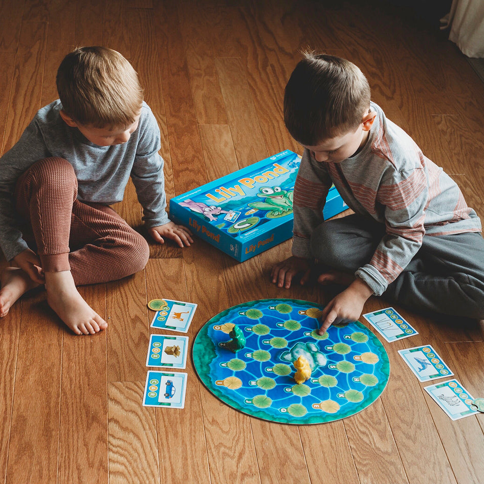 Lily Pond by SimplyFun is a fun early reading game and spelling game for ages 4 and up.