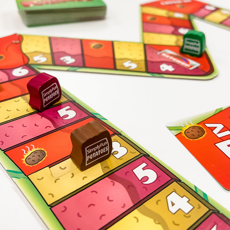 Math'd Potatoes by SimplyFun is a great math game focusing on solving equations quickly. For ages 8 and up.