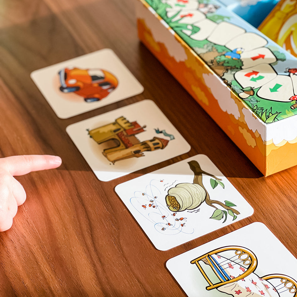 Pickles' Pig Tales by SimplyFun is a story telling game and communication game for ages 6 and up.