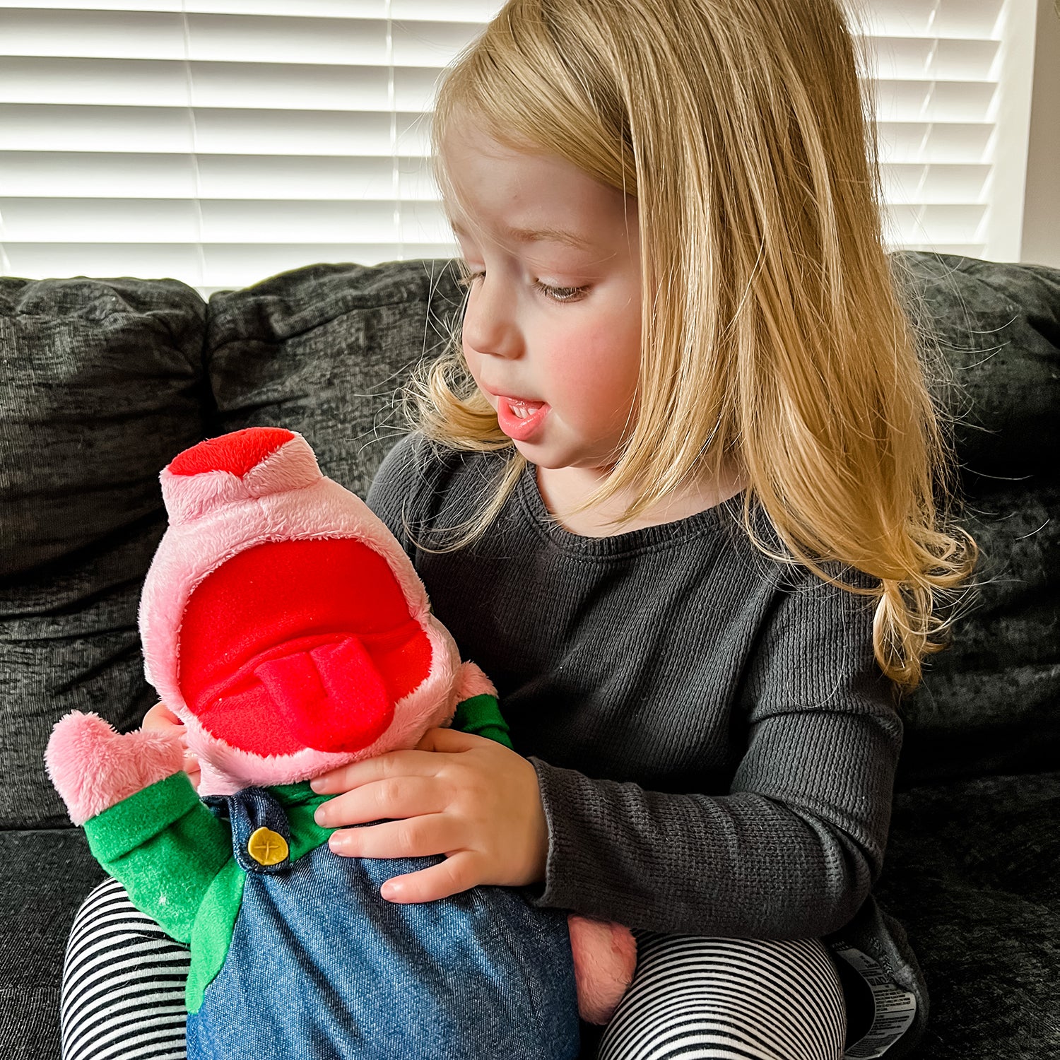 Pickles Pig Puppet by SimplyFun perfect for imaginative play for ages 4 and up