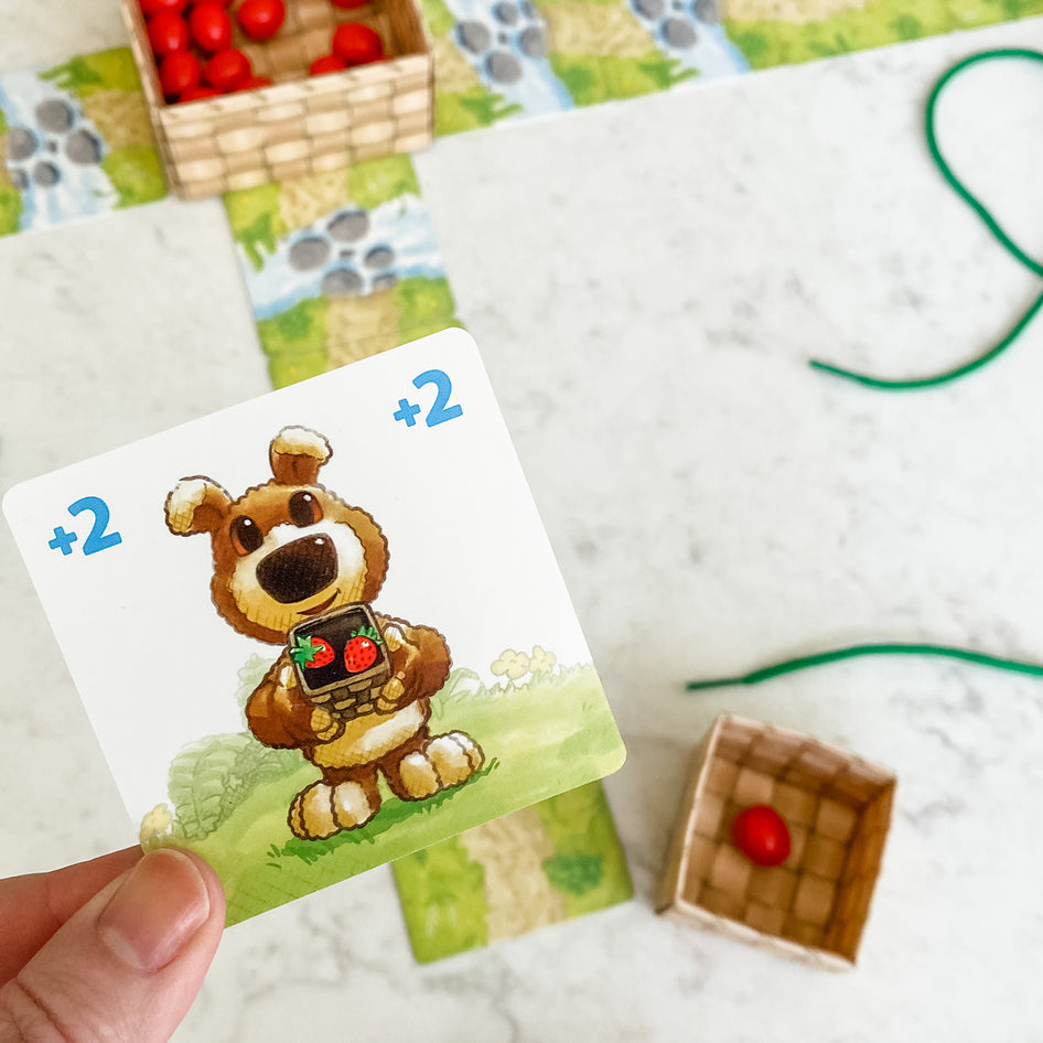 Share a Berry by SimplyFun is an early counting game and fine motor skills game for ages 3 and up.