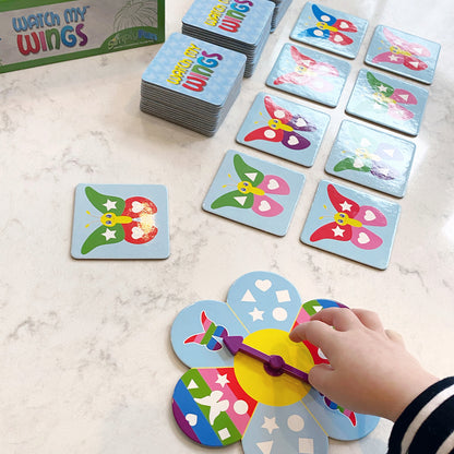 Watch My Wings by SimplyFun is a butterfly shape and color matching game for ages 4 and up.