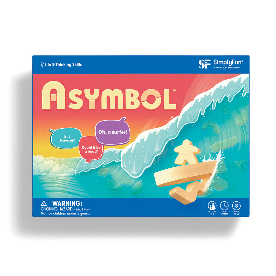 Asymbol by SimplyFun is a 3D building game for family game night or kids aged 8 and up