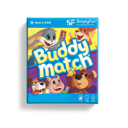 Buddy Match by SimplyFun is a focus and self control game for ages 5 and up