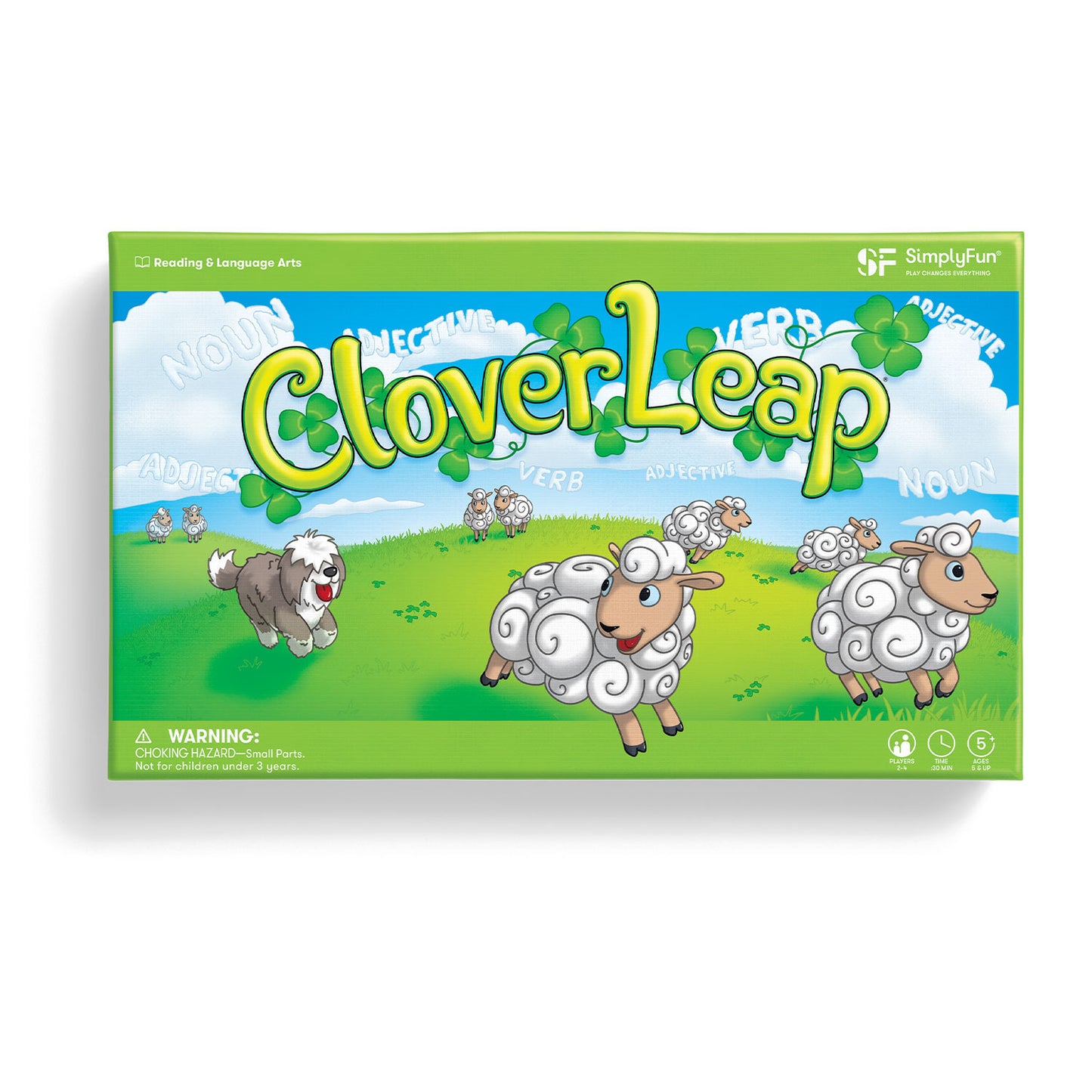 Clover Leap by SimplyFun is a vocabulary and sentence structure game for ages 5 and up