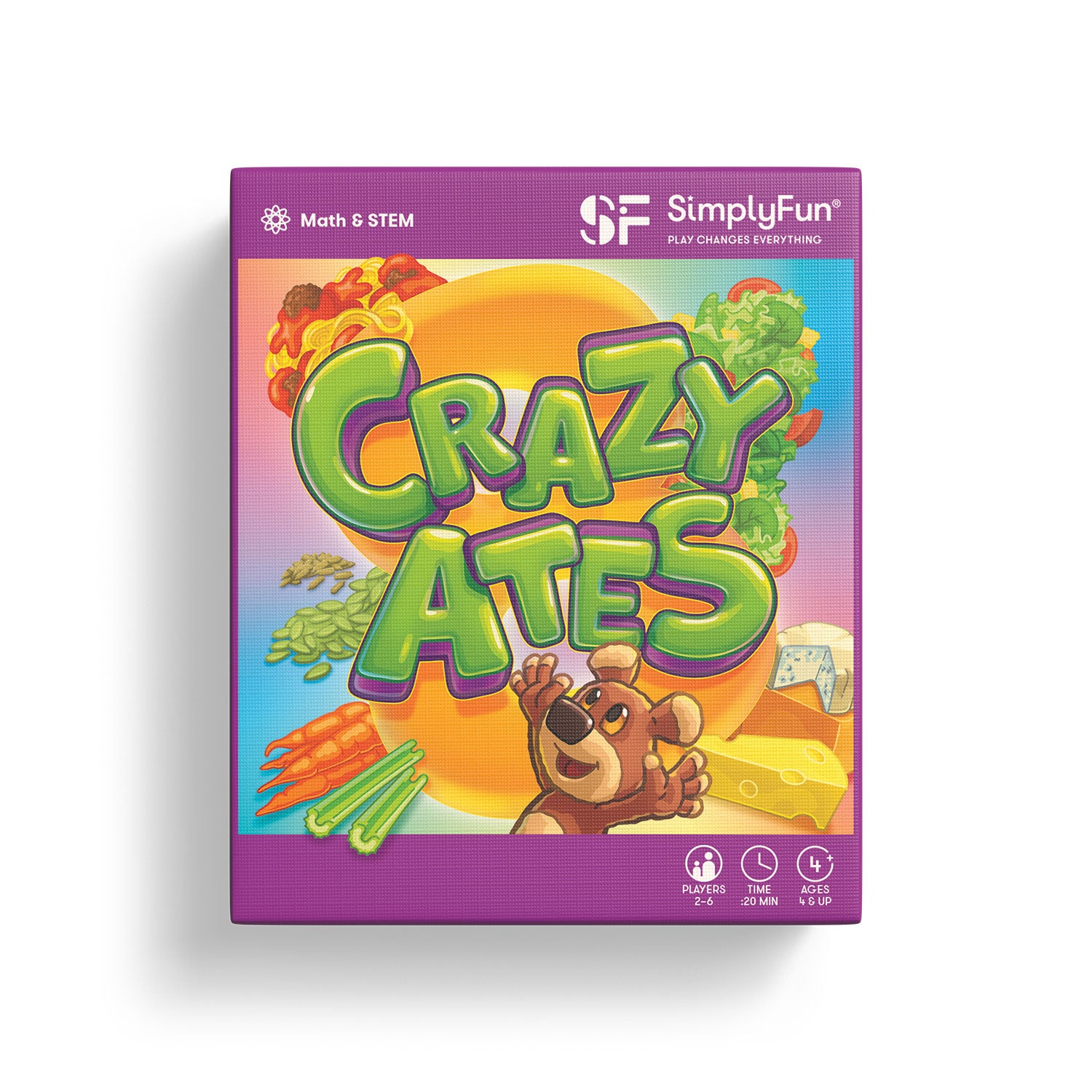 Crazy Ates card game, a food-themed matching game – SimplyFun