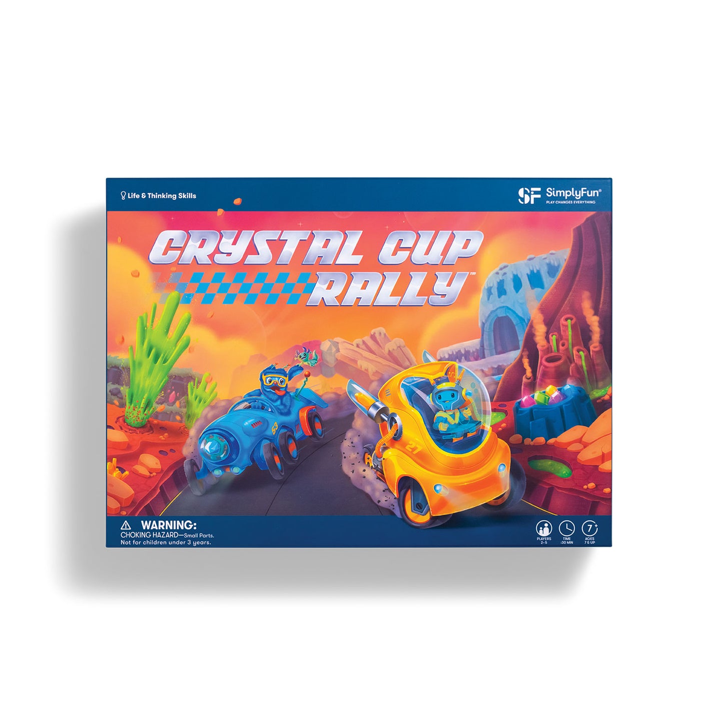 Crystal Cup Rally by SimplyFun is a fun space game focusing on decision making and adaptability for ages 7 and up
