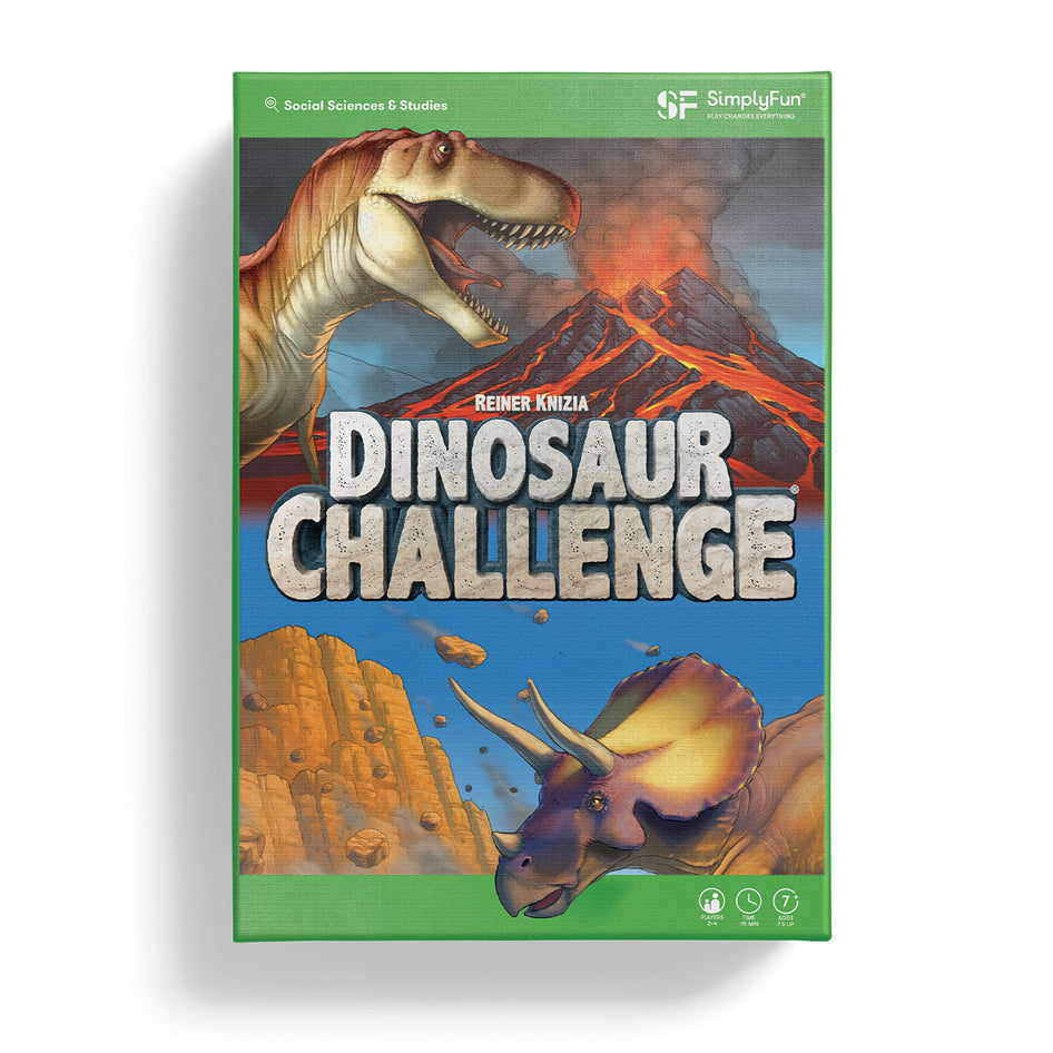 Dinosaur Challenge by SimplyFun is a dinosaur game for ages 7 and up