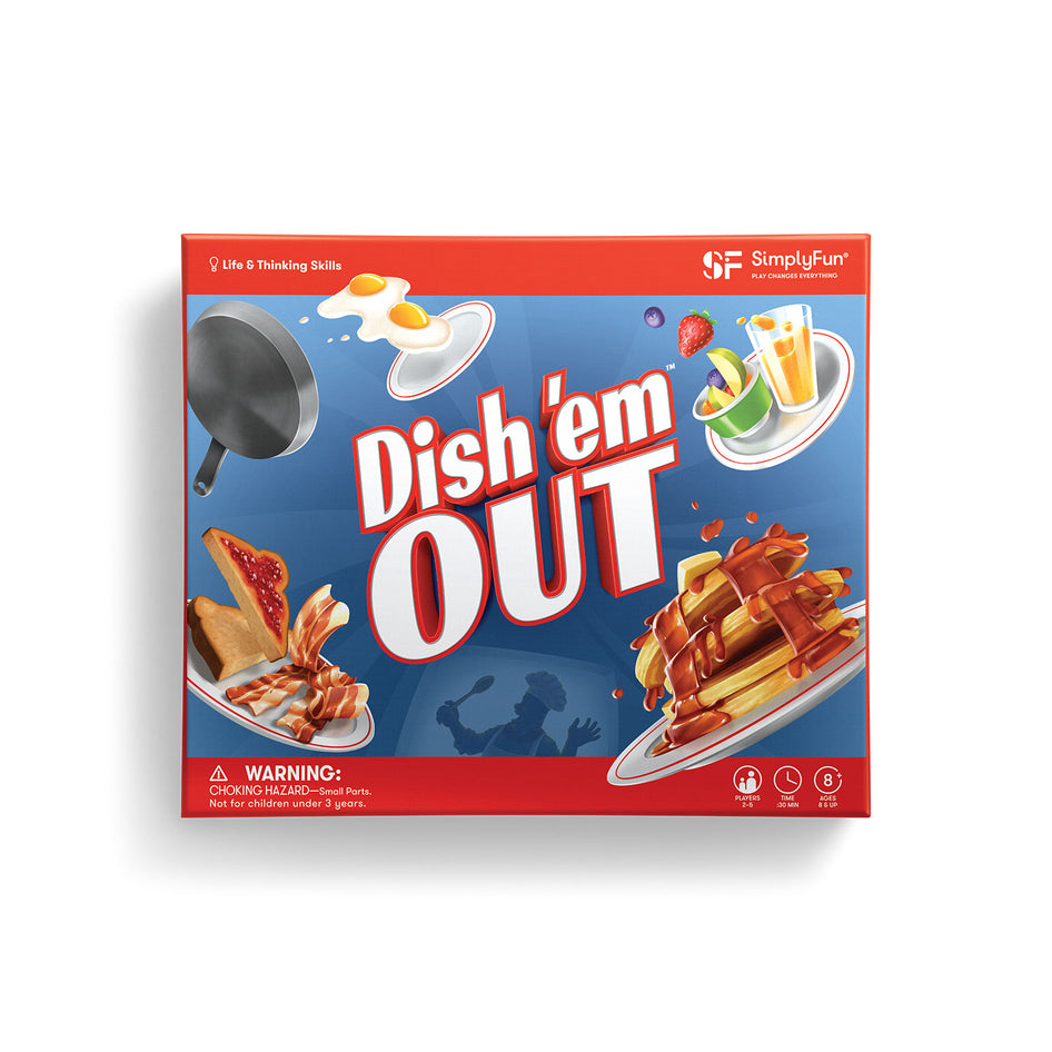 Dish 'em Out by SimplyFun is a fun restaurant and diner strategy game for ages 8 and up