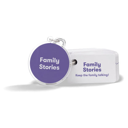 The Family Stories Chat Ring by SimplyFun is a portable game and a social game for ages 5 and up.
