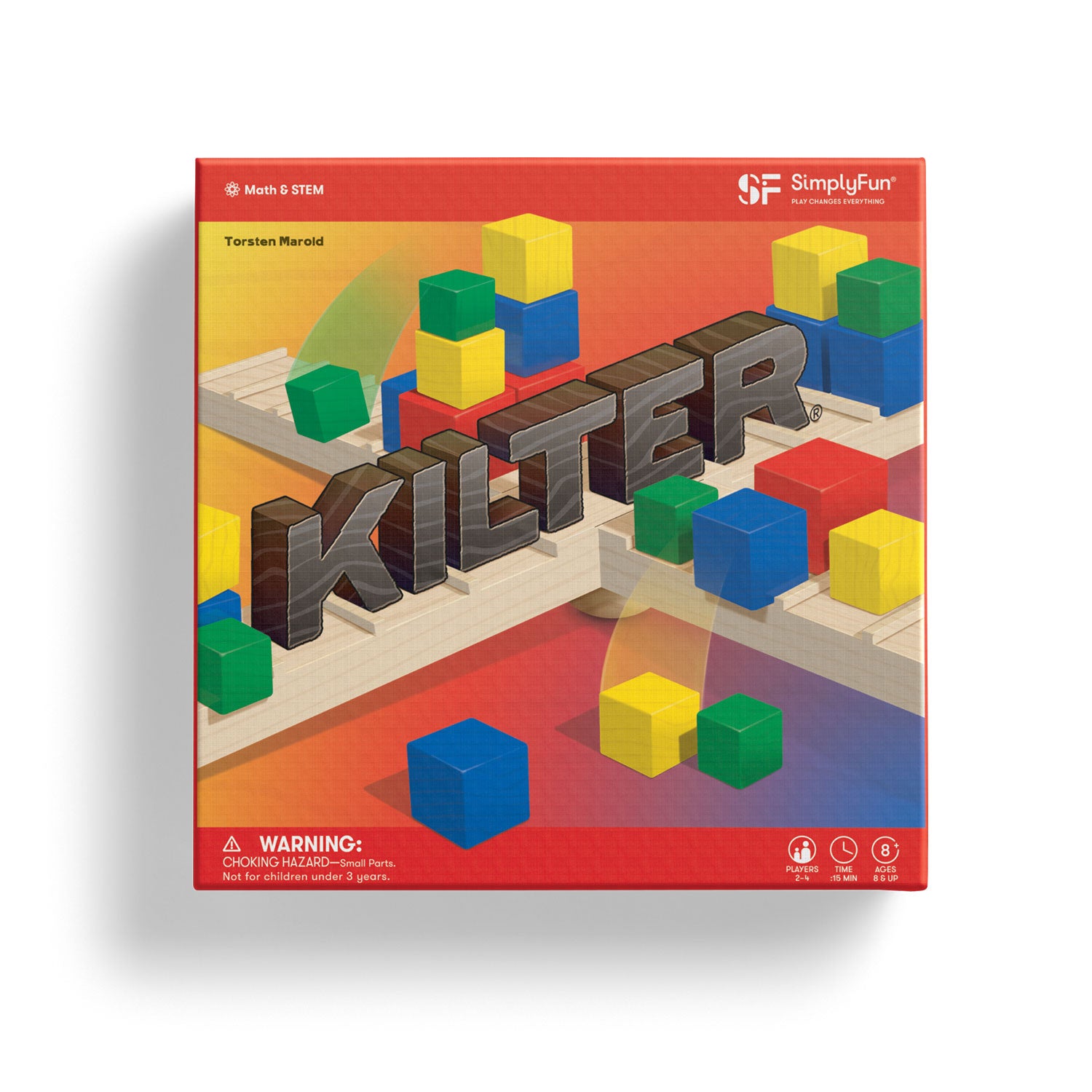 Kilter by SimplyFun is a physics game and family game for ages 8 and up.