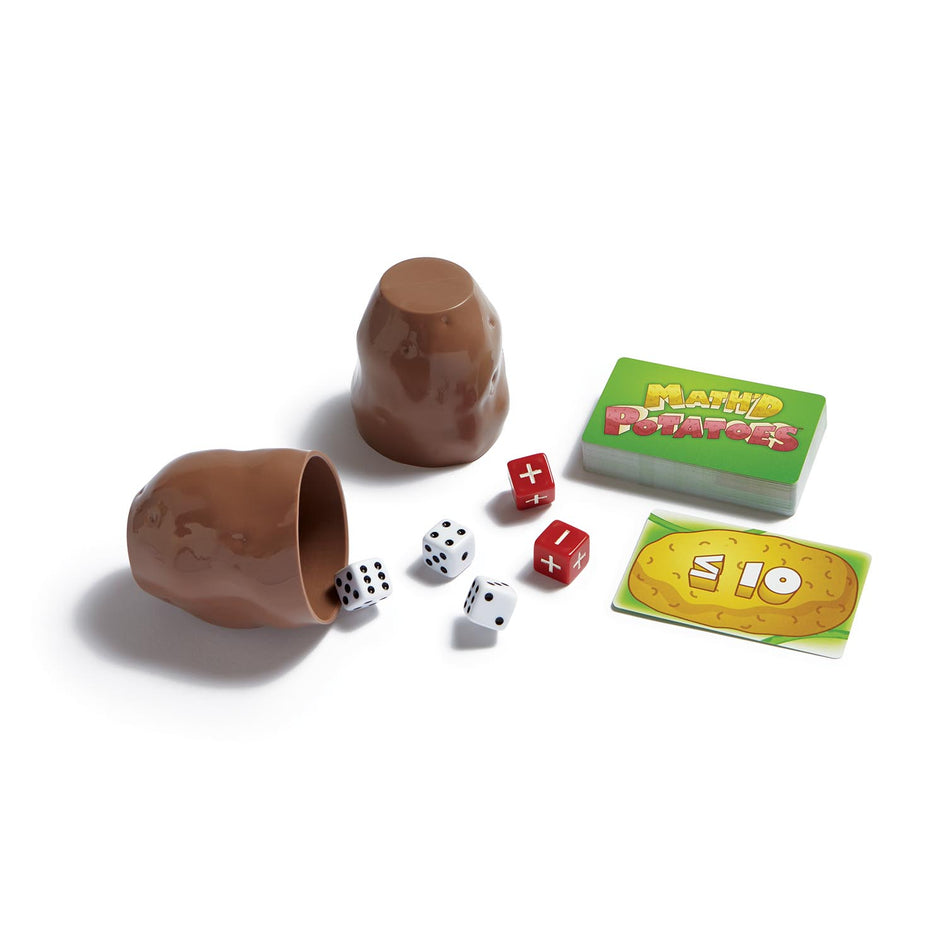 Math'd Potatoes by SimplyFun is a great math game focusing on solving equations quickly. For ages 8 and up.