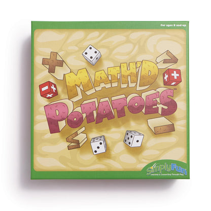 Math'd Potatoes by SimplyFun is a great math game focusing on solving equations quickly. For ages 8 and up.
