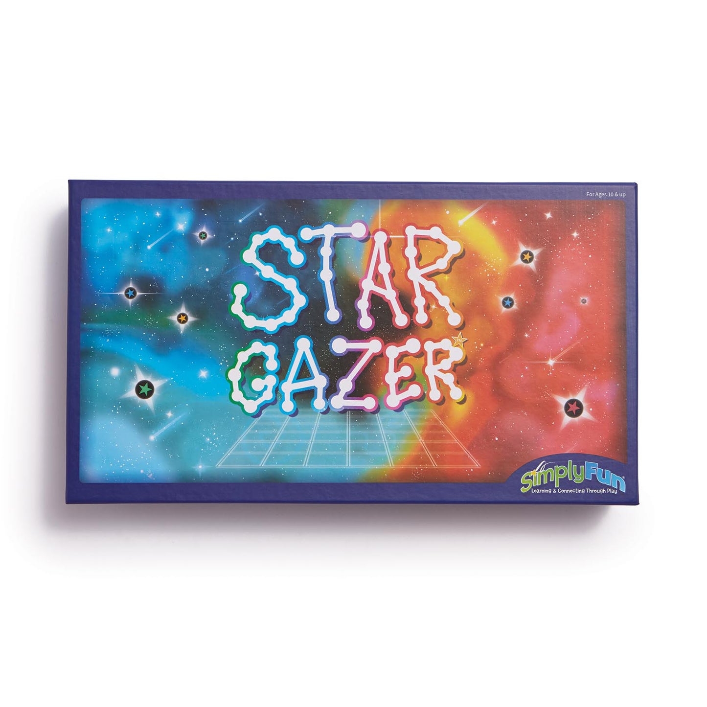 Star Gazer by SimplyFun is a strategy game focusing on spatial reasoning and patterning for ages 10 and up.