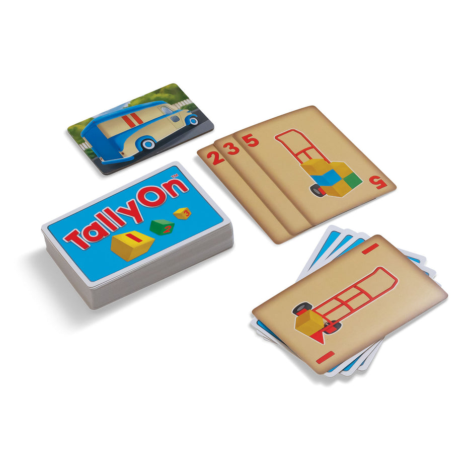 Tally On by SimplyFun is a fun math game for ages 5 and up focusing on counting and predicting.